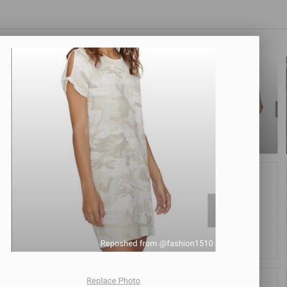 New with tags. Sanctuary light camo off white /tan dress Large - Picture 3 of 8